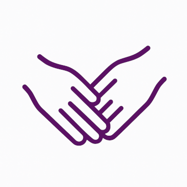 Manos que se rozan, símbolo de cercanía de la psicóloga