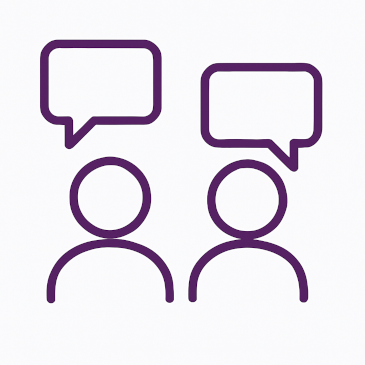 Dos personas hablando entre sí simboliza el trabajo en equipo psicóloga - paciente